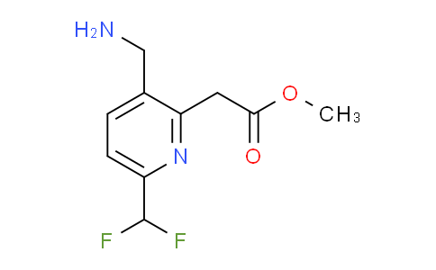 Methyl 3-(aminomethyl)-6-(difluoromethyl)pyridine-2-acetate