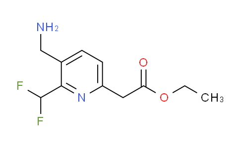 Ethyl 3-(aminomethyl)-2-(difluoromethyl)pyridine-6-acetate