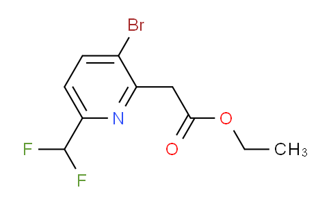 AM141983 | 1805321-32-7 | Ethyl 3-bromo-6-(difluoromethyl)pyridine-2-acetate