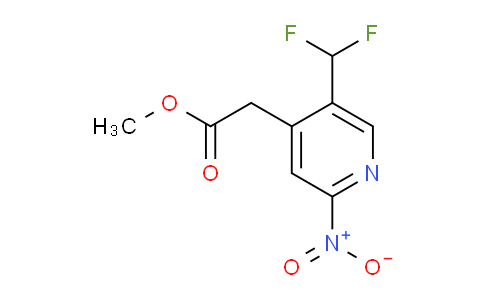 Methyl 5-(difluoromethyl)-2-nitropyridine-4-acetate