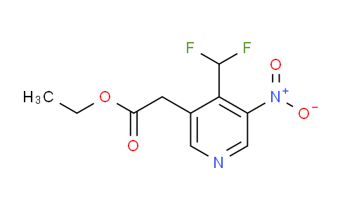 Ethyl 4-(difluoromethyl)-3-nitropyridine-5-acetate