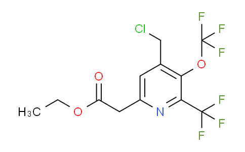 Ethyl 4-(chloromethyl)-3-(trifluoromethoxy)-2-(trifluoromethyl)pyridine-6-acetate