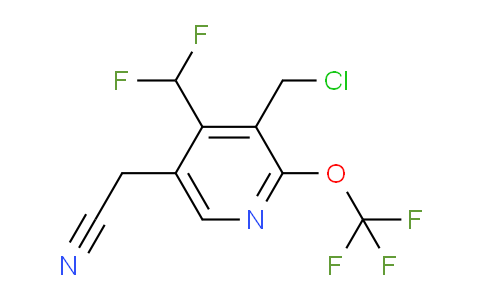 3-(Chloromethyl)-4-(difluoromethyl)-2-(trifluoromethoxy)pyridine-5-acetonitrile