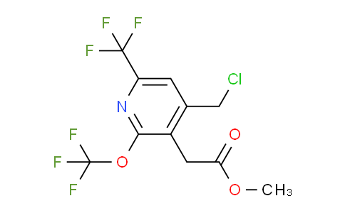 AM142240 | 1805281-69-9 | Methyl 4-(chloromethyl)-2-(trifluoromethoxy)-6-(trifluoromethyl)pyridine-3-acetate