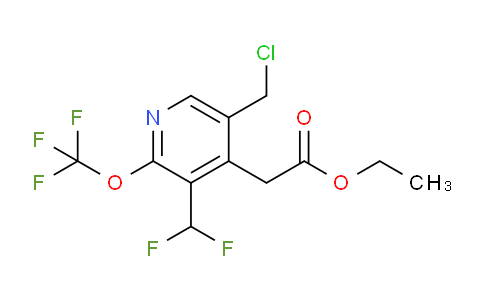 Ethyl 5-(chloromethyl)-3-(difluoromethyl)-2-(trifluoromethoxy)pyridine-4-acetate