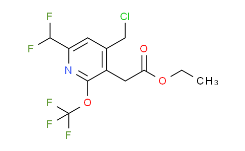 Ethyl 4-(chloromethyl)-6-(difluoromethyl)-2-(trifluoromethoxy)pyridine-3-acetate