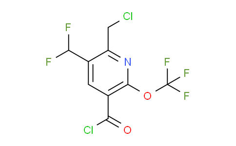 2-(Chloromethyl)-3-(difluoromethyl)-6-(trifluoromethoxy)pyridine-5-carbonyl chloride