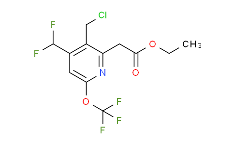 Ethyl 3-(chloromethyl)-4-(difluoromethyl)-6-(trifluoromethoxy)pyridine-2-acetate
