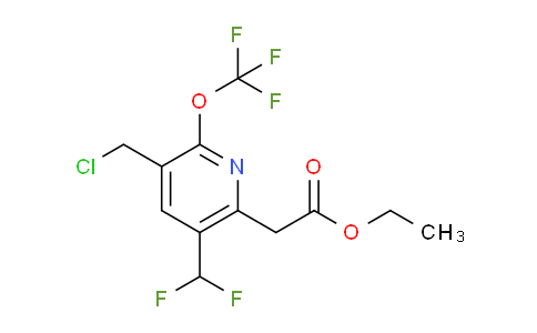 Ethyl 3-(chloromethyl)-5-(difluoromethyl)-2-(trifluoromethoxy)pyridine-6-acetate