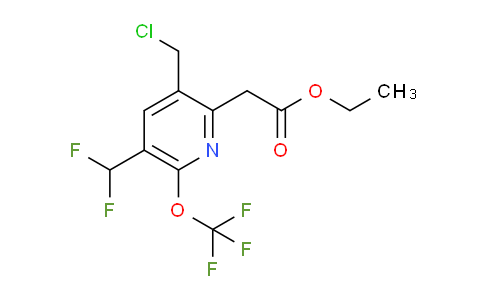 Ethyl 3-(chloromethyl)-5-(difluoromethyl)-6-(trifluoromethoxy)pyridine-2-acetate