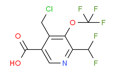 4-(Chloromethyl)-2-(difluoromethyl)-3-(trifluoromethoxy)pyridine-5-carboxylic acid