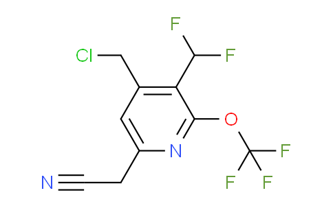4-(Chloromethyl)-3-(difluoromethyl)-2-(trifluoromethoxy)pyridine-6-acetonitrile