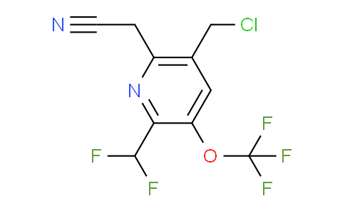 5-(Chloromethyl)-2-(difluoromethyl)-3-(trifluoromethoxy)pyridine-6-acetonitrile
