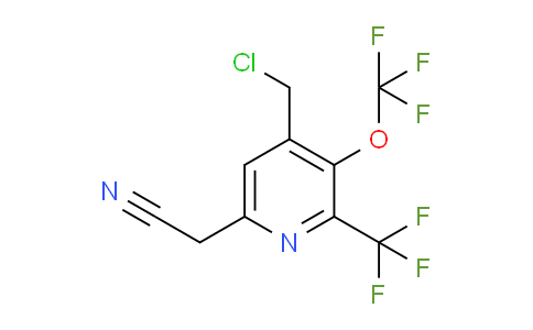 4-(Chloromethyl)-3-(trifluoromethoxy)-2-(trifluoromethyl)pyridine-6-acetonitrile