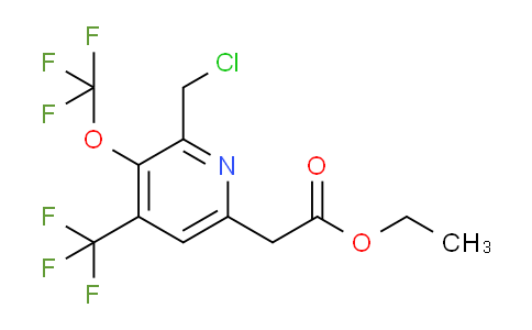 Ethyl 2-(chloromethyl)-3-(trifluoromethoxy)-4-(trifluoromethyl)pyridine-6-acetate