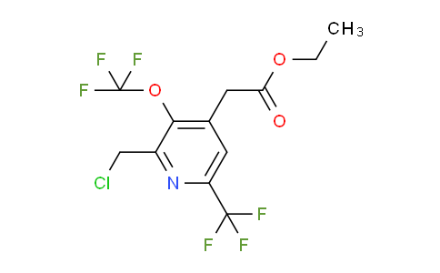 Ethyl 2-(chloromethyl)-3-(trifluoromethoxy)-6-(trifluoromethyl)pyridine-4-acetate