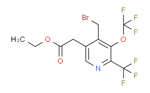 AM143220 | 1806763-76-7 | Ethyl 4-(bromomethyl)-3-(trifluoromethoxy)-2-(trifluoromethyl)pyridine-5-acetate