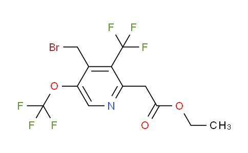 Ethyl 4-(bromomethyl)-5-(trifluoromethoxy)-3-(trifluoromethyl)pyridine-2-acetate