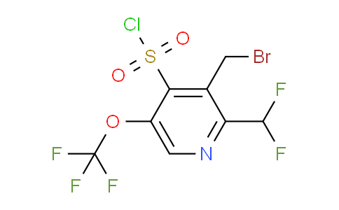 3-(Bromomethyl)-2-(difluoromethyl)-5-(trifluoromethoxy)pyridine-4-sulfonyl chloride