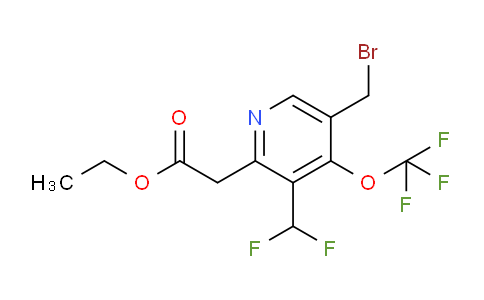 Ethyl 5-(bromomethyl)-3-(difluoromethyl)-4-(trifluoromethoxy)pyridine-2-acetate