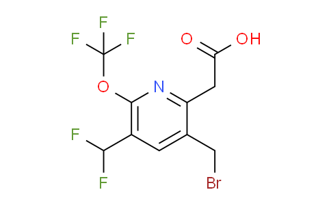 3-(Bromomethyl)-5-(difluoromethyl)-6-(trifluoromethoxy)pyridine-2-acetic acid