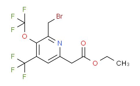 Ethyl 2-(bromomethyl)-3-(trifluoromethoxy)-4-(trifluoromethyl)pyridine-6-acetate