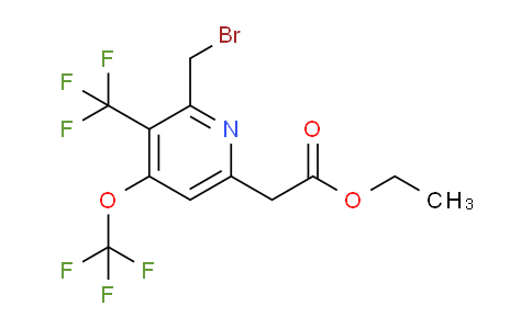 Ethyl 2-(bromomethyl)-4-(trifluoromethoxy)-3-(trifluoromethyl)pyridine-6-acetate