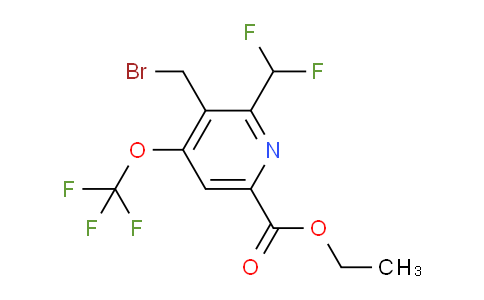 AM143690 | 1804753-34-1 | Ethyl 3-(bromomethyl)-2-(difluoromethyl)-4-(trifluoromethoxy)pyridine-6-carboxylate