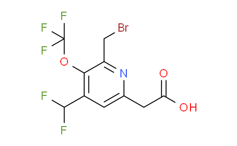 2-(Bromomethyl)-4-(difluoromethyl)-3-(trifluoromethoxy)pyridine-6-acetic acid