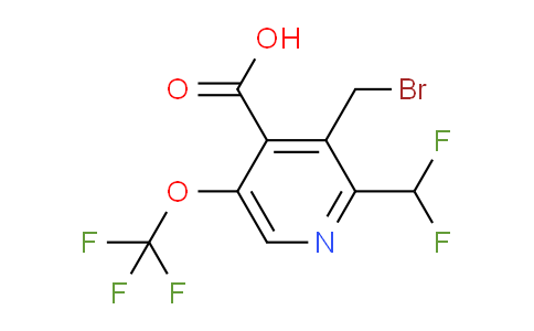AM143758 | 1805305-58-1 | 3-(Bromomethyl)-2-(difluoromethyl)-5-(trifluoromethoxy)pyridine-4-carboxylic acid