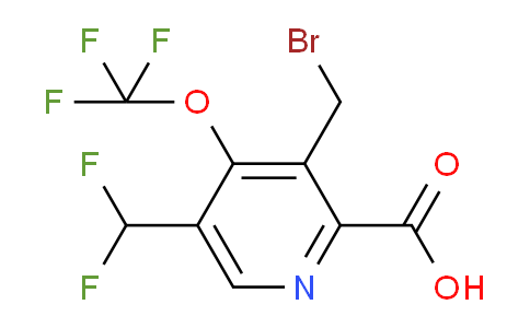 3-(Bromomethyl)-5-(difluoromethyl)-4-(trifluoromethoxy)pyridine-2-carboxylic acid