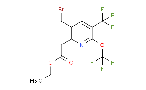 Ethyl 5-(bromomethyl)-2-(trifluoromethoxy)-3-(trifluoromethyl)pyridine-6-acetate