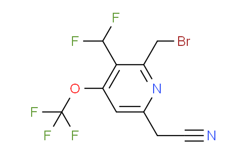 2-(Bromomethyl)-3-(difluoromethyl)-4-(trifluoromethoxy)pyridine-6-acetonitrile