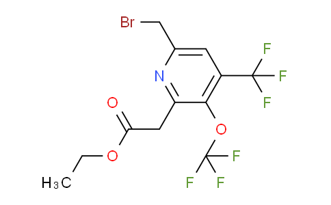 Ethyl 6-(bromomethyl)-3-(trifluoromethoxy)-4-(trifluoromethyl)pyridine-2-acetate