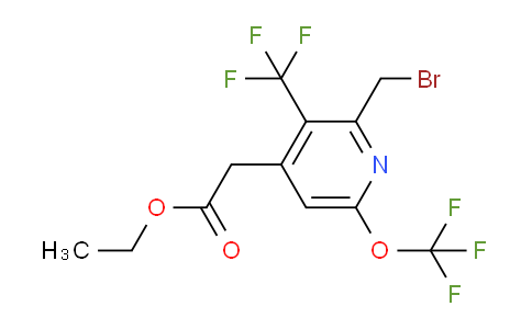 Ethyl 2-(bromomethyl)-6-(trifluoromethoxy)-3-(trifluoromethyl)pyridine-4-acetate