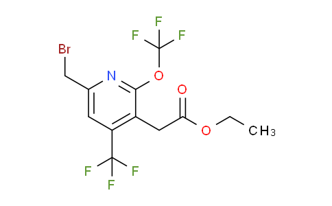 Ethyl 6-(bromomethyl)-2-(trifluoromethoxy)-4-(trifluoromethyl)pyridine-3-acetate