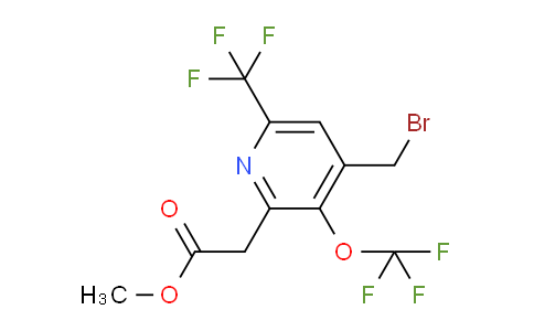 AM143945 | 1806778-15-3 | Methyl 4-(bromomethyl)-3-(trifluoromethoxy)-6-(trifluoromethyl)pyridine-2-acetate