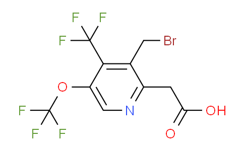 3-(Bromomethyl)-5-(trifluoromethoxy)-4-(trifluoromethyl)pyridine-2-acetic acid