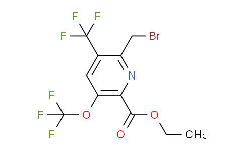 AM144134 | 1803990-62-6 | Ethyl 2-(bromomethyl)-5-(trifluoromethoxy)-3-(trifluoromethyl)pyridine-6-carboxylate