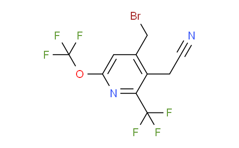 4-(Bromomethyl)-6-(trifluoromethoxy)-2-(trifluoromethyl)pyridine-3-acetonitrile