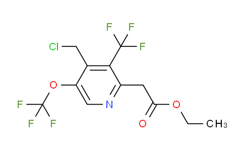 Ethyl 4-(chloromethyl)-5-(trifluoromethoxy)-3-(trifluoromethyl)pyridine-2-acetate