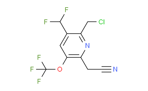 2-(Chloromethyl)-3-(difluoromethyl)-5-(trifluoromethoxy)pyridine-6-acetonitrile