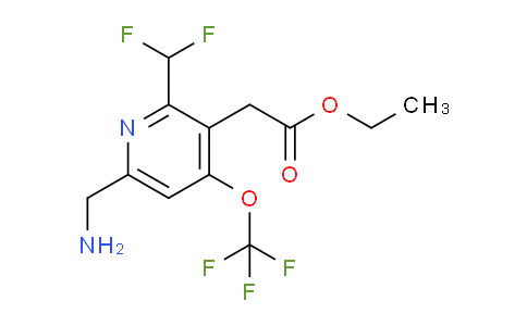 Ethyl 6-(aminomethyl)-2-(difluoromethyl)-4-(trifluoromethoxy)pyridine-3-acetate