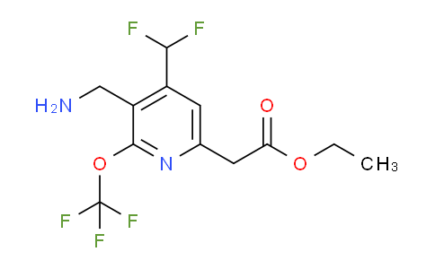 Ethyl 3-(aminomethyl)-4-(difluoromethyl)-2-(trifluoromethoxy)pyridine-6-acetate