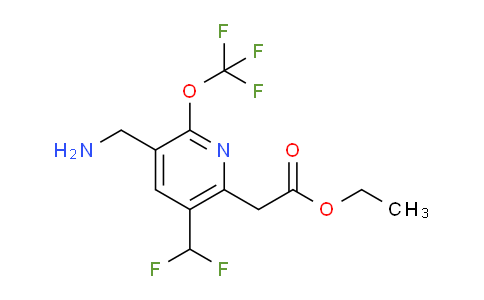Ethyl 3-(aminomethyl)-5-(difluoromethyl)-2-(trifluoromethoxy)pyridine-6-acetate