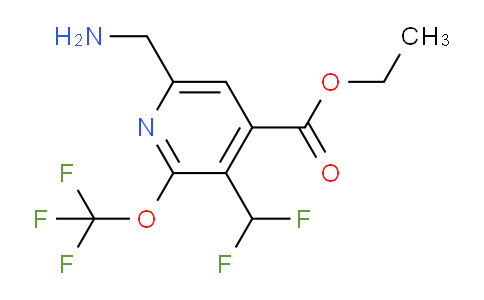 Ethyl 6-(aminomethyl)-3-(difluoromethyl)-2-(trifluoromethoxy)pyridine-4-carboxylate