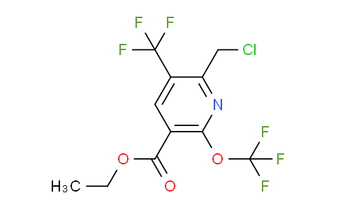 Ethyl 2-(chloromethyl)-6-(trifluoromethoxy)-3-(trifluoromethyl)pyridine-5-carboxylate