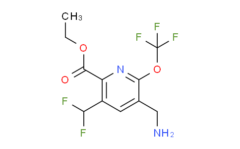 Ethyl 3-(aminomethyl)-5-(difluoromethyl)-2-(trifluoromethoxy)pyridine-6-carboxylate