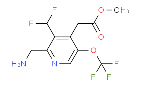 Methyl 2-(aminomethyl)-3-(difluoromethyl)-5-(trifluoromethoxy)pyridine-4-acetate