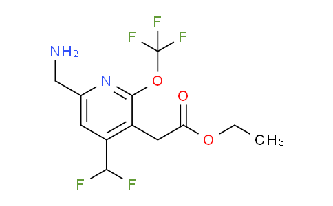AM144500 | 1804714-73-5 | Ethyl 6-(aminomethyl)-4-(difluoromethyl)-2-(trifluoromethoxy)pyridine-3-acetate